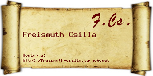 Freismuth Csilla névjegykártya