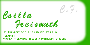 csilla freismuth business card